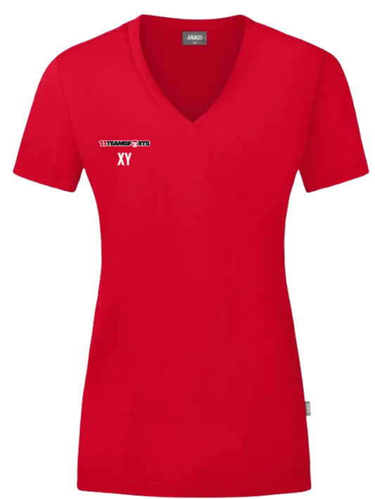 JAKO Organic Stretch T-Shirt Damen Rot TV Leibnitz