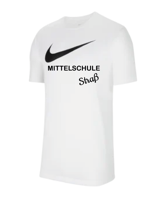 Nike Park Swoosh T-Shirt Kids Weiss Mittelschule Straß