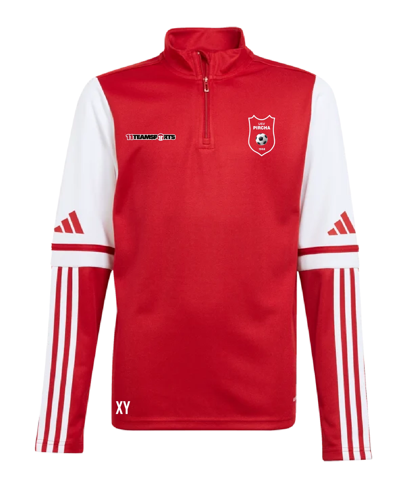 ADIDAS Squadra 25 HalfZip Sweatshirt Kids Rot USV Pircha