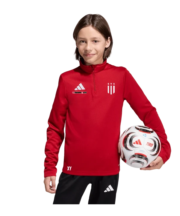 ADIDAS Entrada 26 Training Top Half-Zip Kids Rot SV Scharnstein