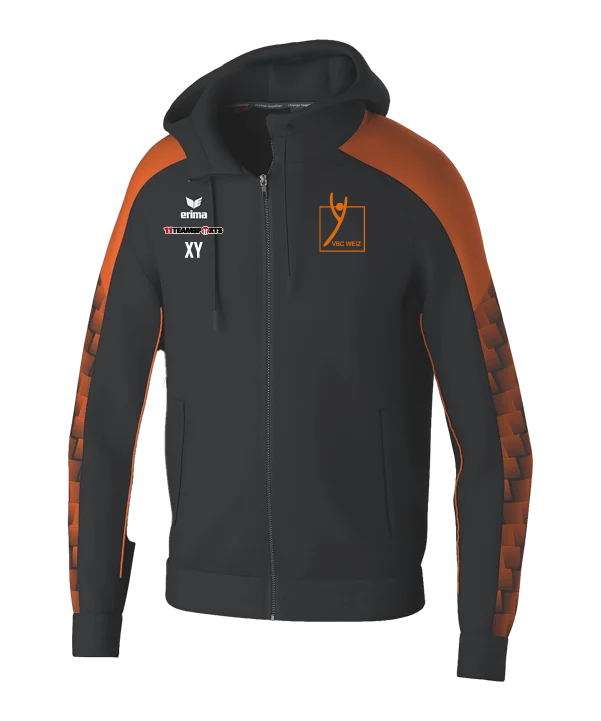 ERIMA EVO STAR Kapuzenjacke Kids Schwarz Fschwarzorange VBC Weiz