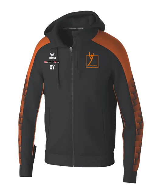 ERIMA EVO STAR Kapuzenjacke Schwarz Fschwarzorange VBC Weiz