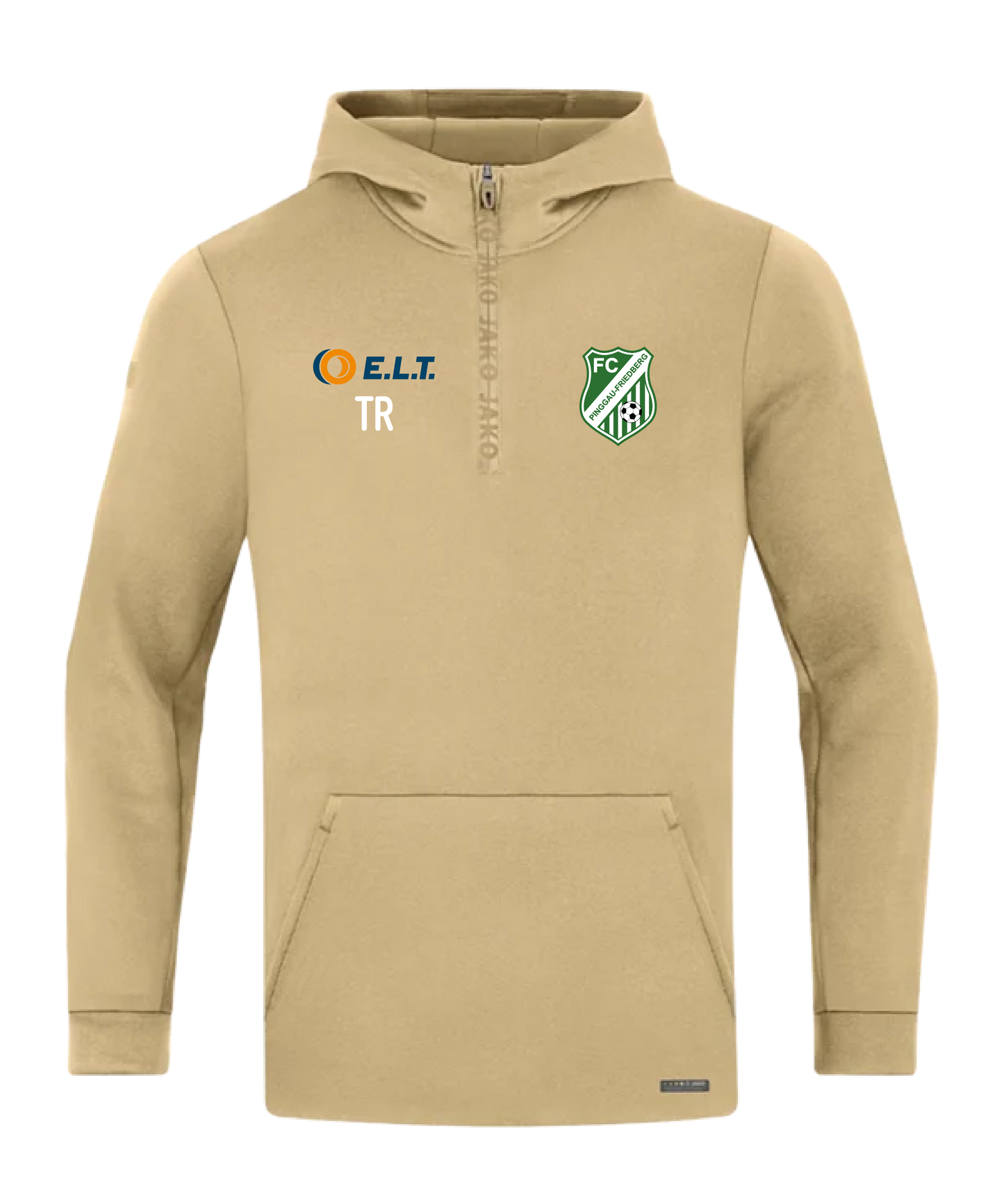 JAKO Pro Casual Hoody Beige FC Pinggau-Friedberg Sweatshirt Trainer