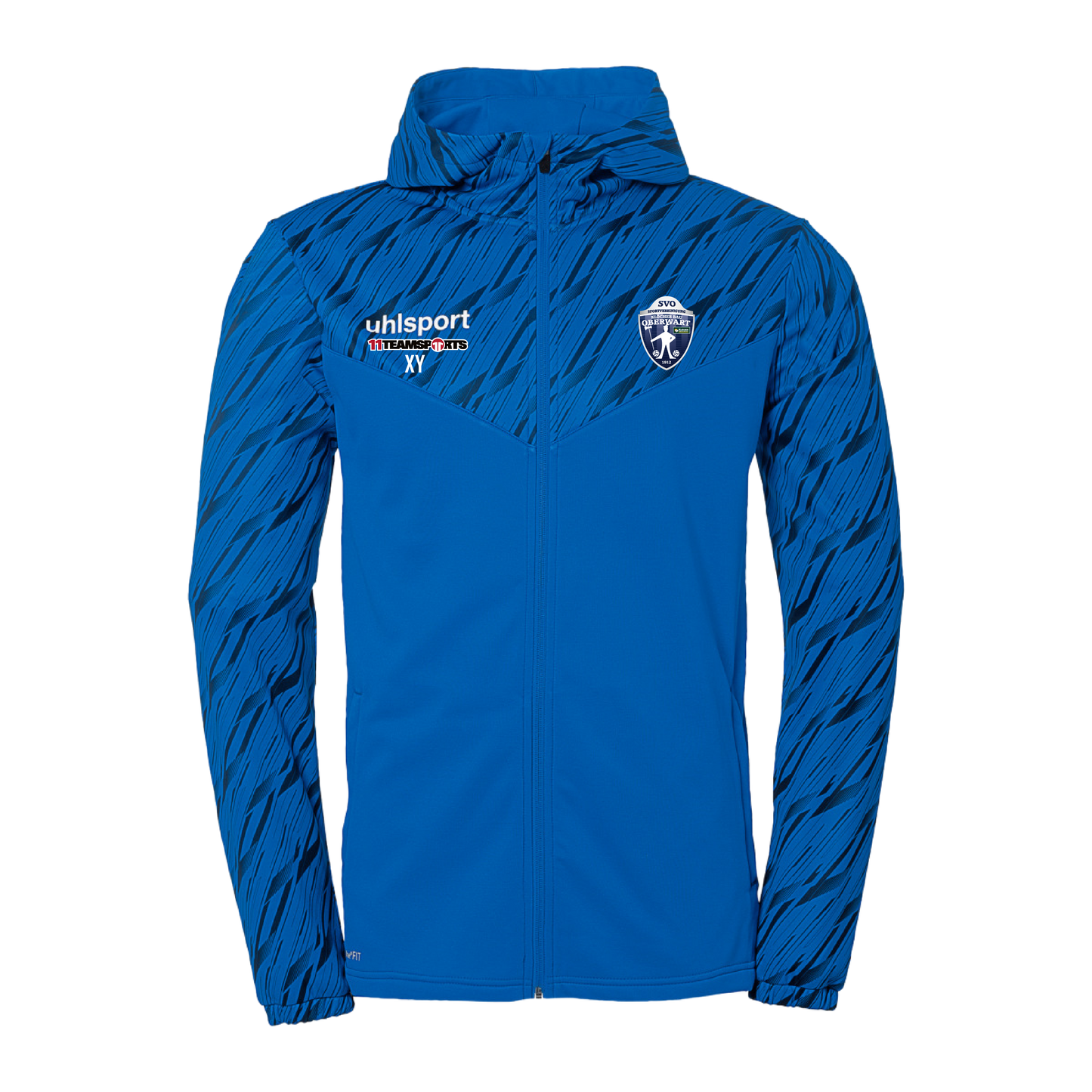 Uhlsport Progressive 28 Multi Hoody Jacke Kids Blau SV Oberwart