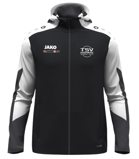 Jako Kapuzenjacke Schwarz/weiß Damen TSV Eisenerz