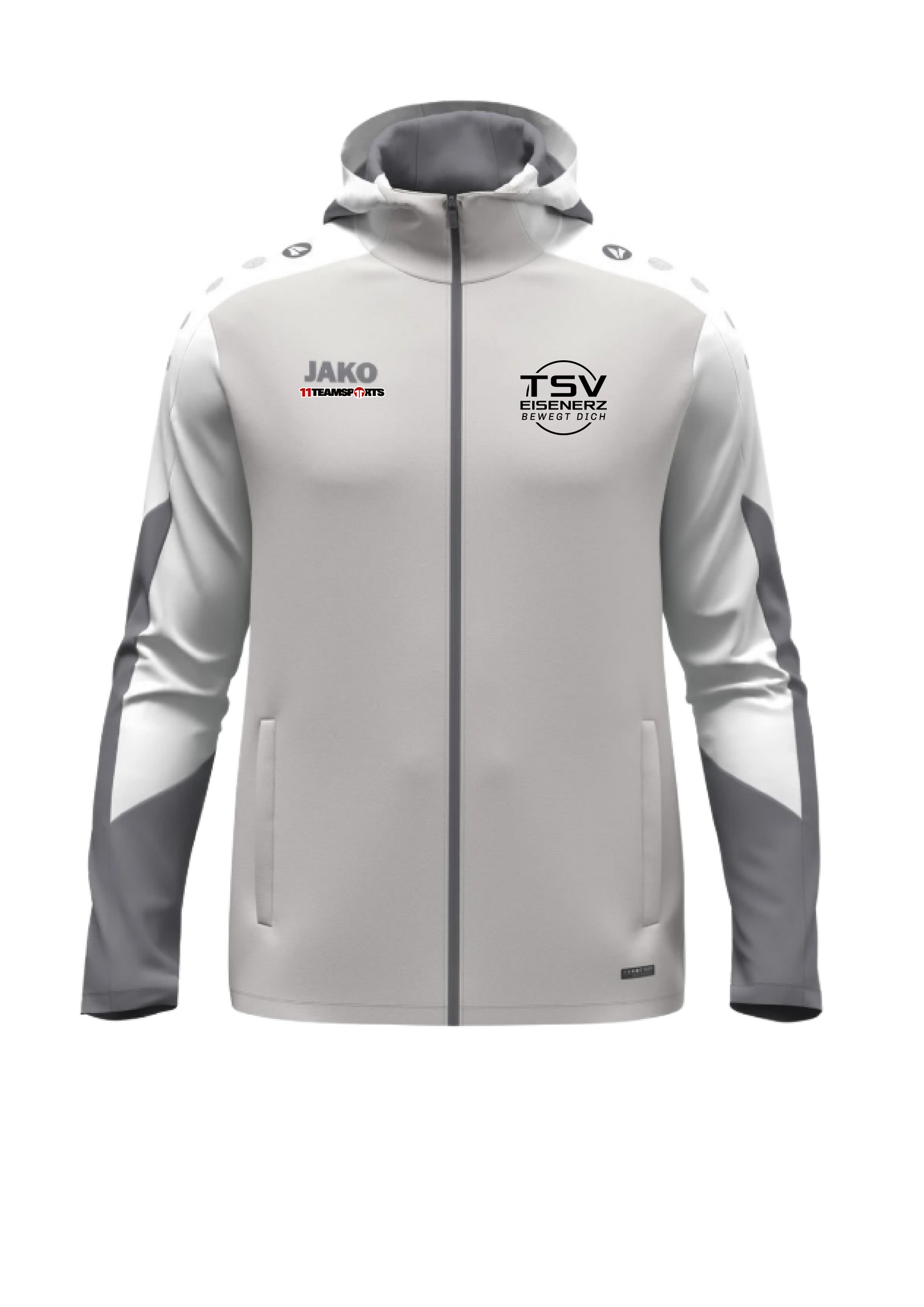 Jako Kapuzenjacke Grau/weiß Herren TSV Eisenerz