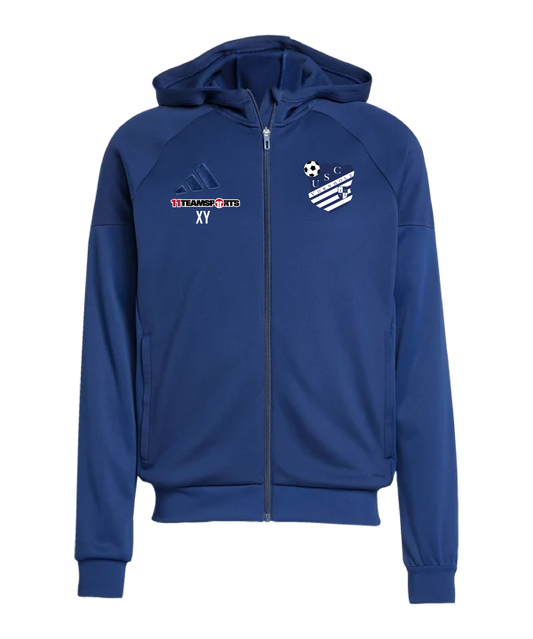 adidas Tiro 25 Travel Kapuzenjacke Blau USC Vornholz