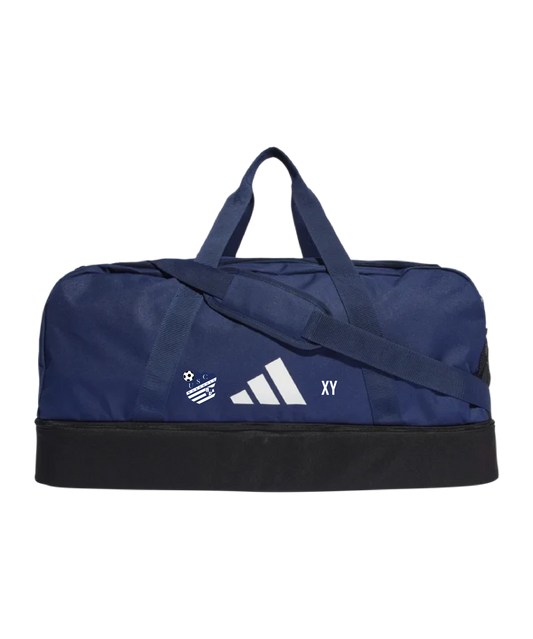adidas Tiro League Duffel Bag Gr. L Blau Weiss USC Vornholz
