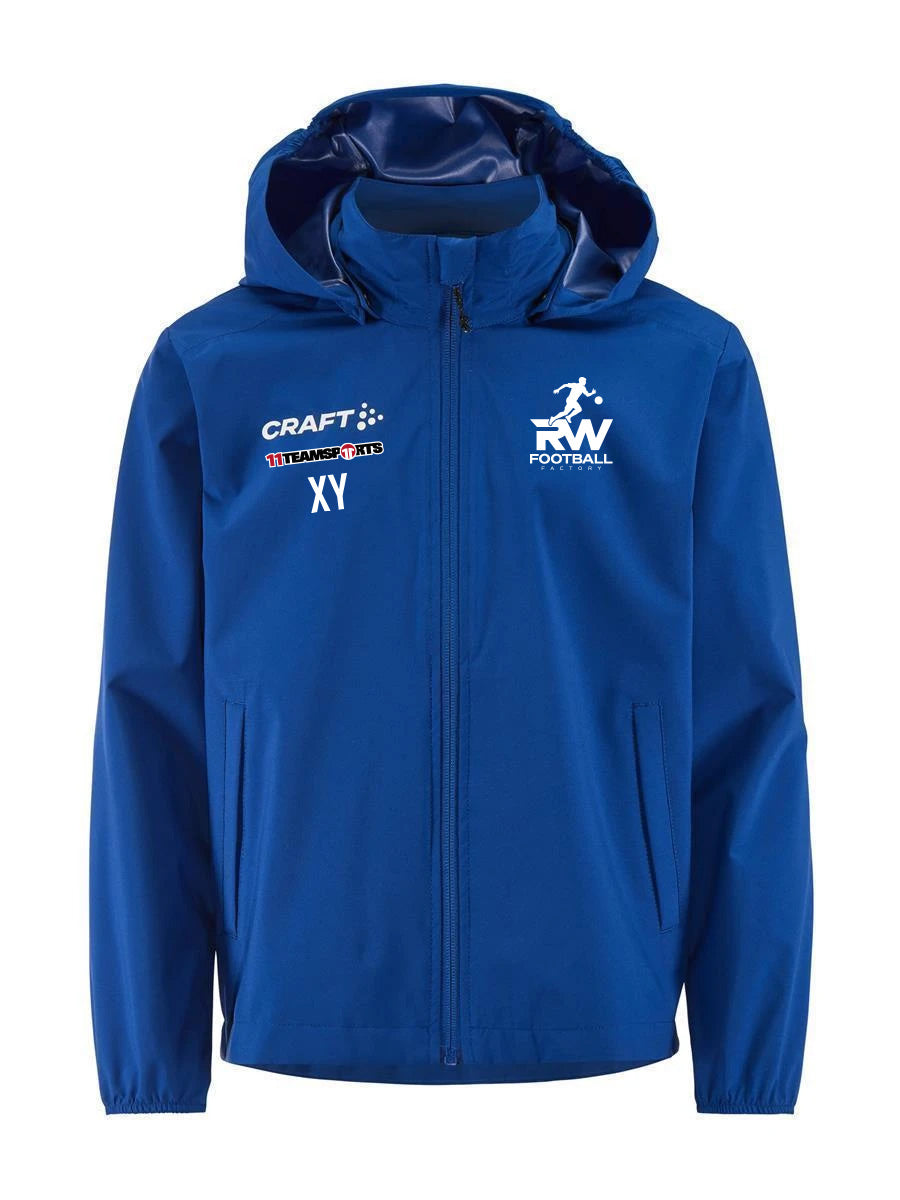 Craft Squad Go Weather Jacket Kids Blau F3460 RW Football Factory