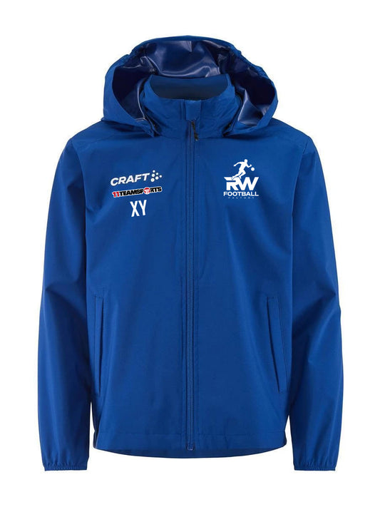 Craft Squad Go Weather Jacket Kids Blau F3460 RW Football Factory