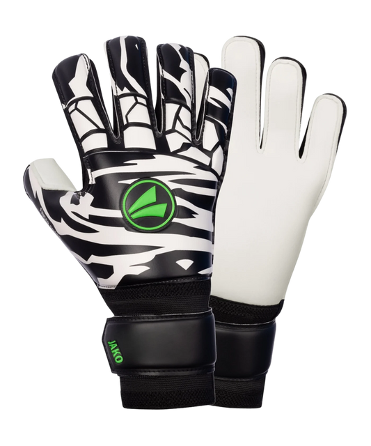 JAKO Animal Basic RC Protection Torwarthandschuhe Schwarz Weiss Grün