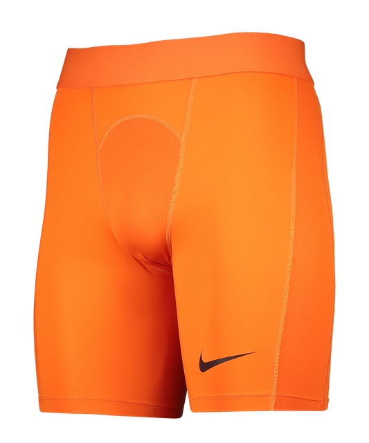 NIKE Pro Strike Short Orange Schwarz