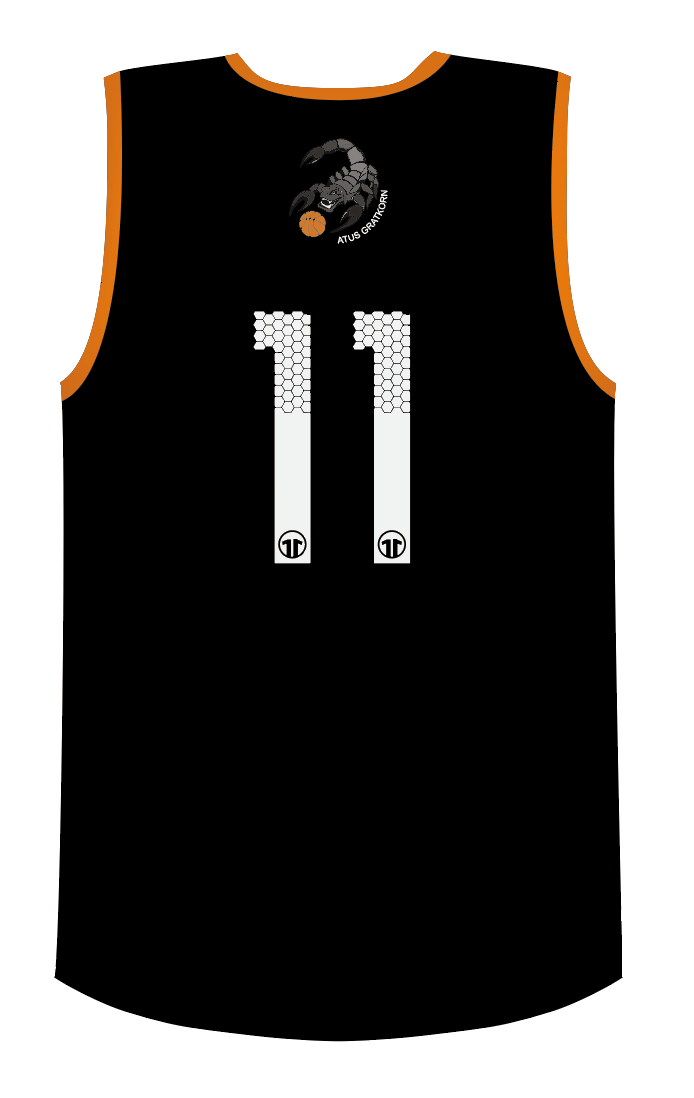 SanSirro Baskeball Trikot Erwachsen Schwarz Gratkorn Scorpions