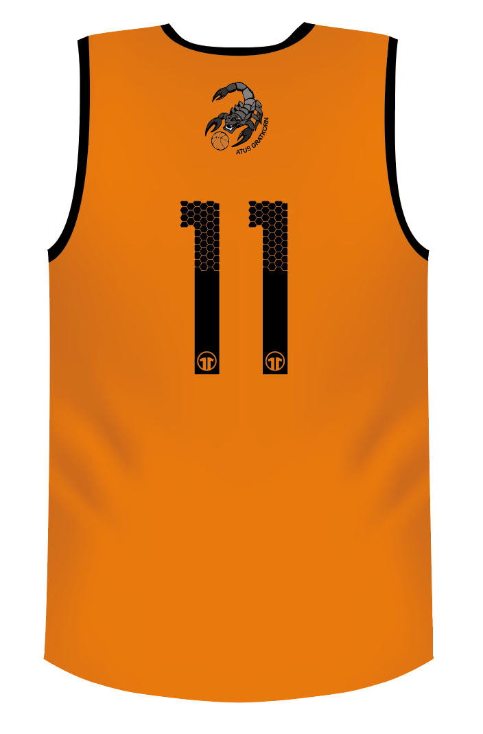 SanSirro Baskeball Trikot Kids Orange Gratkorn Scorpions
