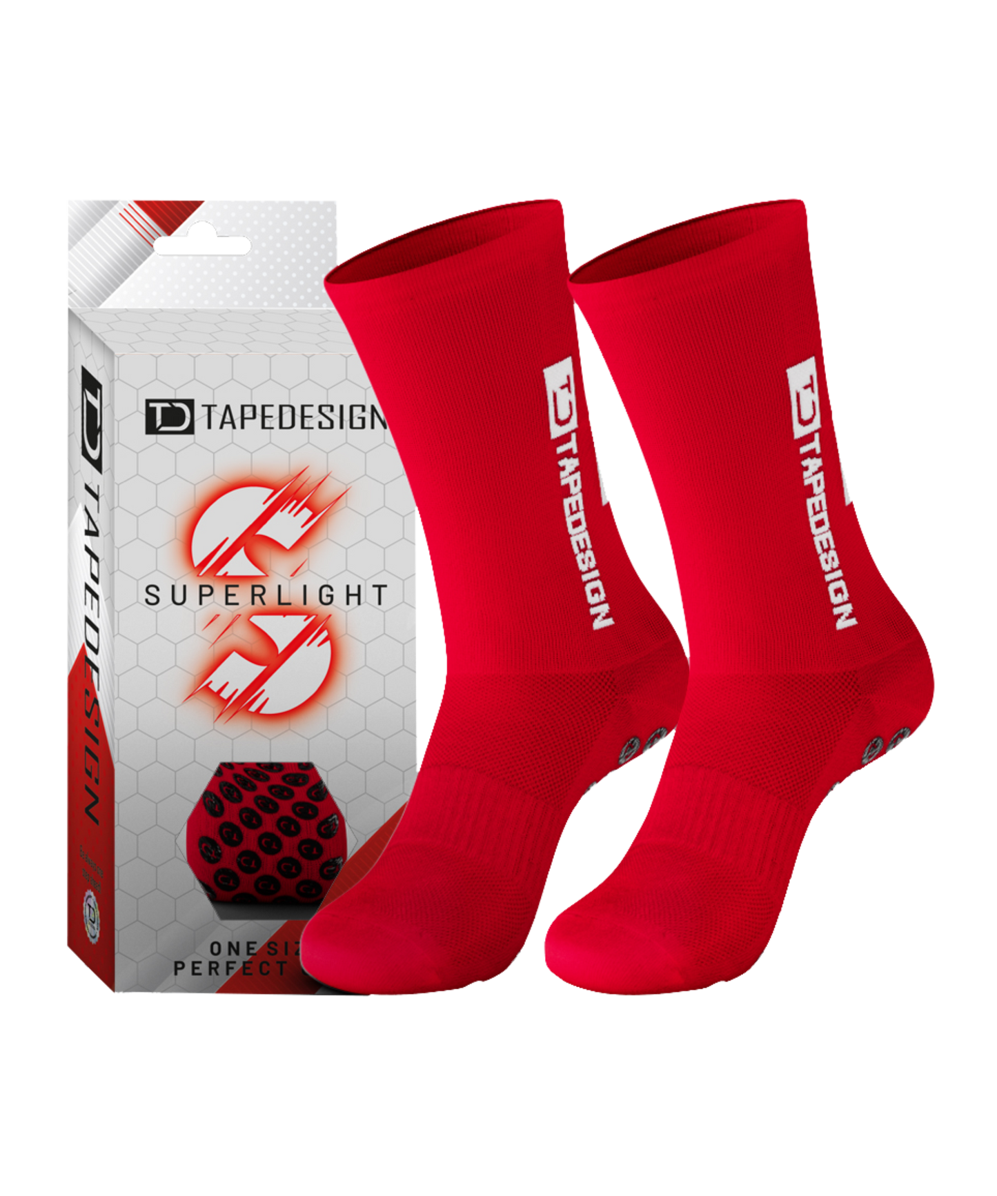 TAPEDESIGN Gripsocks Superlight Socken Rot